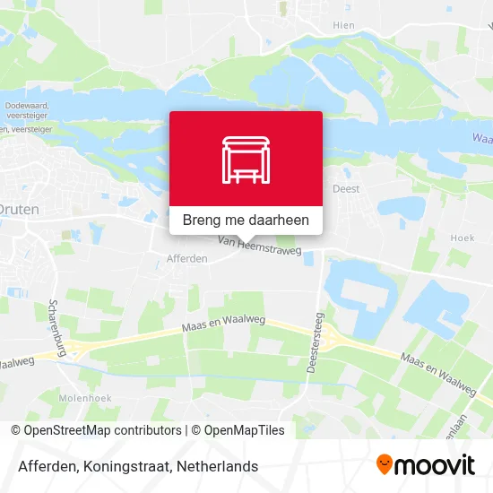 Afferden, Koningstraat kaart