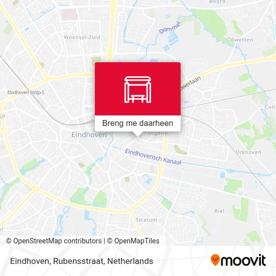 Eindhoven, Rubensstraat kaart