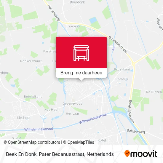 Beek En Donk, Pater Becanusstraat kaart
