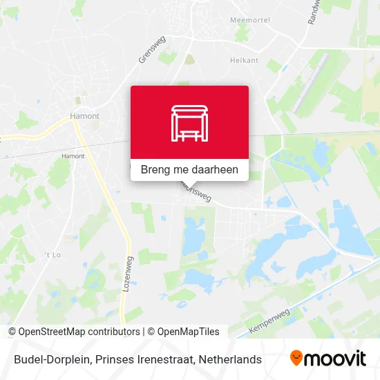 Budel-Dorplein, Prinses Irenestraat kaart