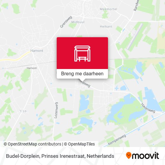 Budel-Dorplein, Prinses Irenestraat kaart