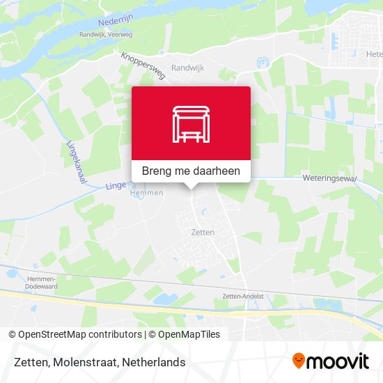 Zetten, Molenstraat kaart