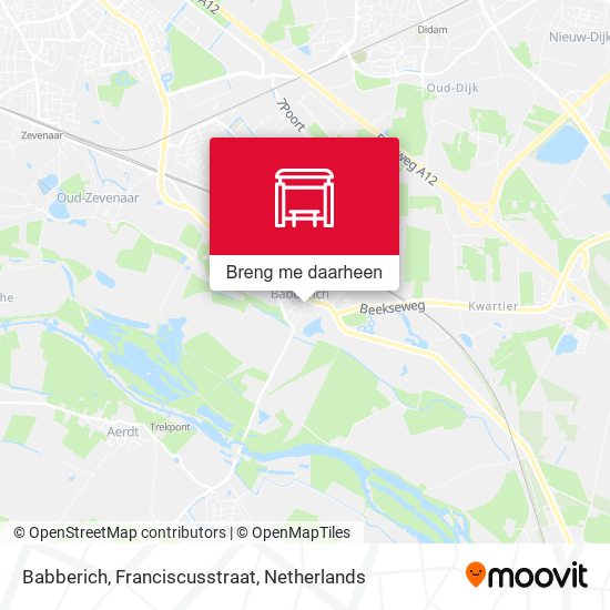 Babberich, Franciscusstraat kaart