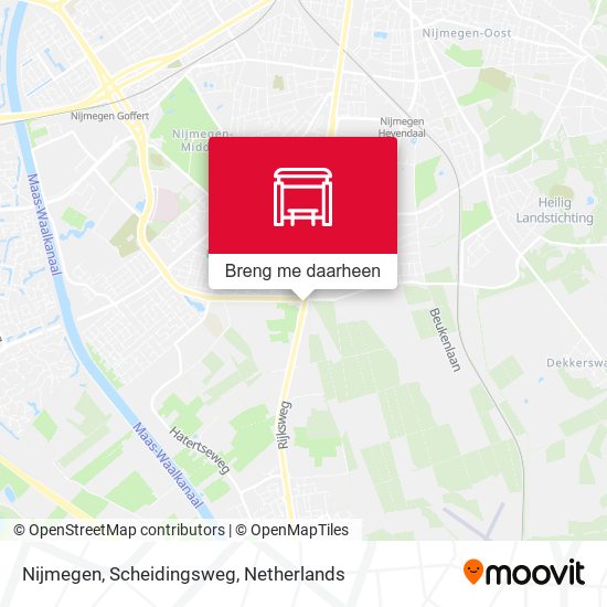 Nijmegen, Scheidingsweg kaart