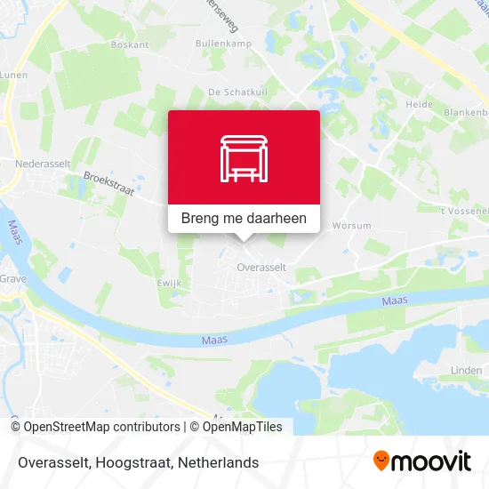 Overasselt, Hoogstraat kaart