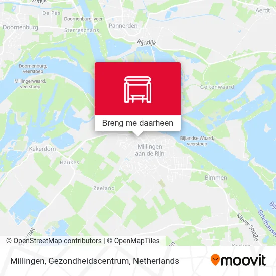 Millingen, Gezondheidscentrum kaart