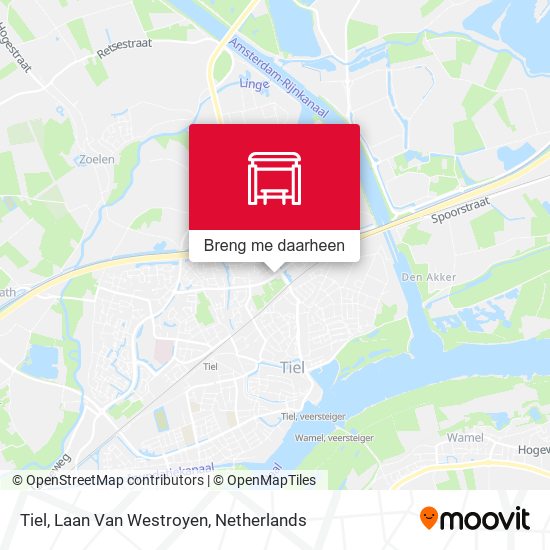 Tiel, Laan Van Westroyen kaart