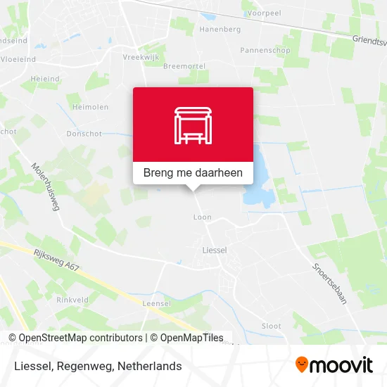 Liessel, Regenweg kaart