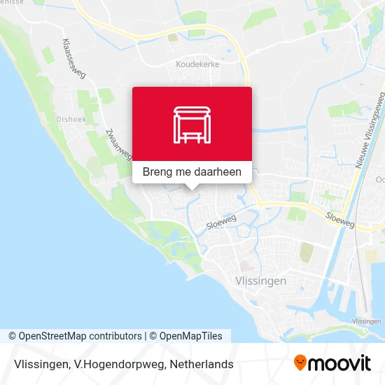 Vlissingen, V.Hogendorpweg kaart