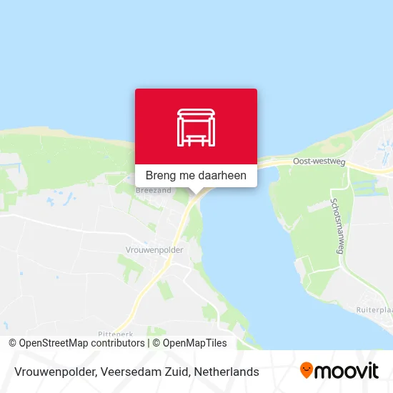 Vrouwenpolder, Veersedam Zuid kaart