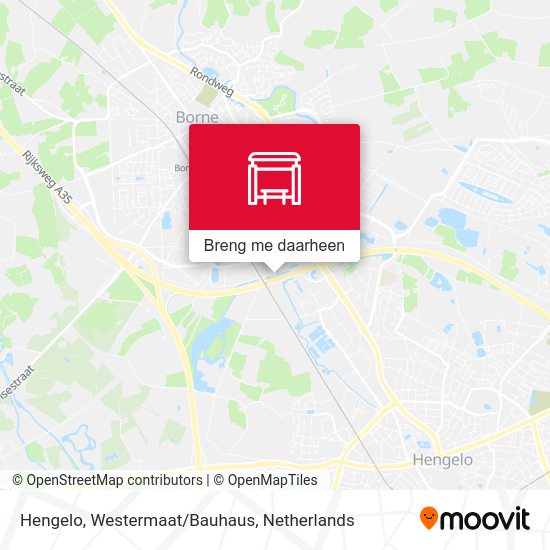 Hengelo, Westermaat/Bauhaus kaart