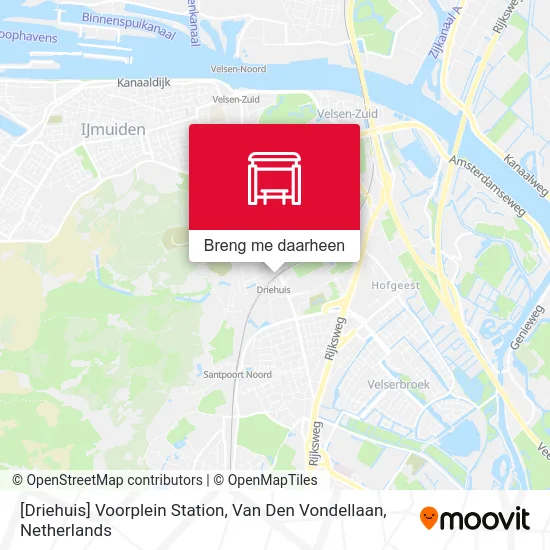 [Driehuis] Voorplein Station, Van Den Vondellaan kaart