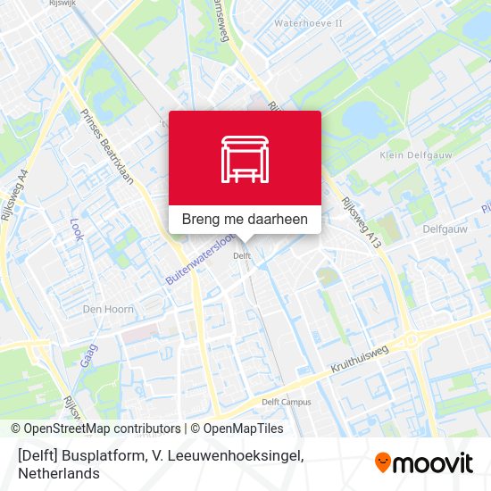 [Delft] Busplatform, V. Leeuwenhoeksingel kaart