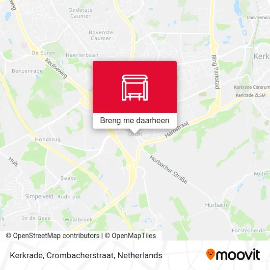 Kerkrade, Crombacherstraat kaart