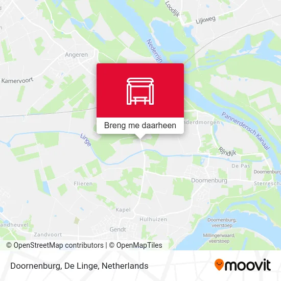 Doornenburg, De Linge kaart