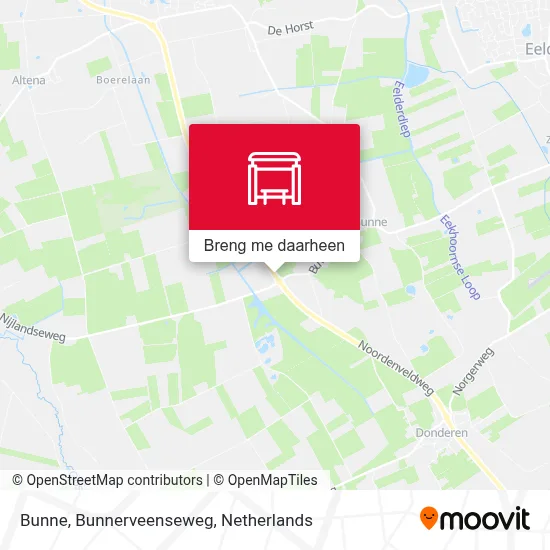 Bunne, Bunnerveenseweg kaart