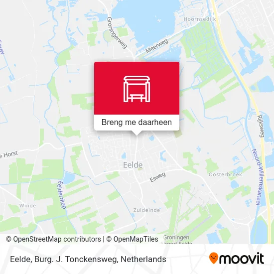 Eelde, Burg. J. Tonckensweg kaart