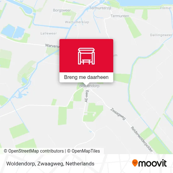 Woldendorp, Zwaagweg kaart