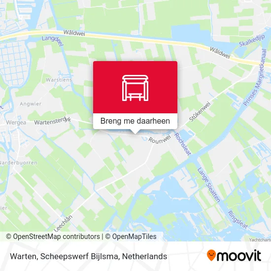 Warten, Scheepswerf Bijlsma kaart