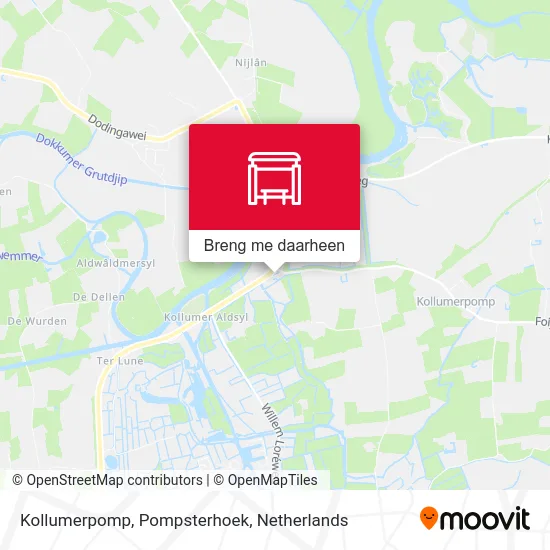 Kollumerpomp, Pompsterhoek kaart