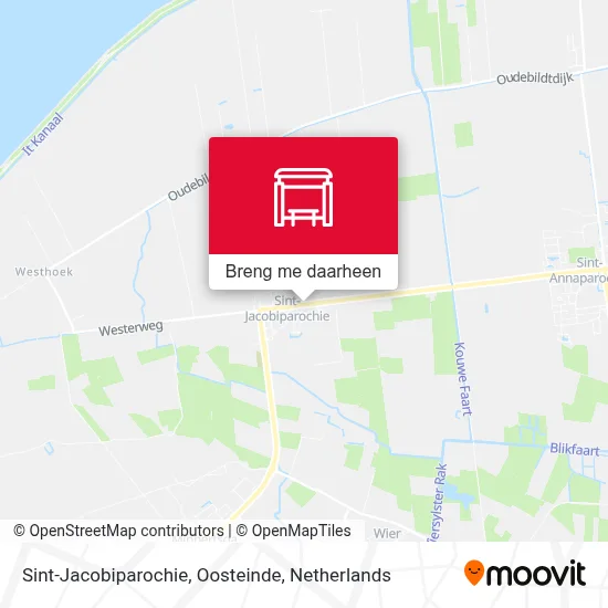 Sint-Jacobiparochie, Oosteinde kaart