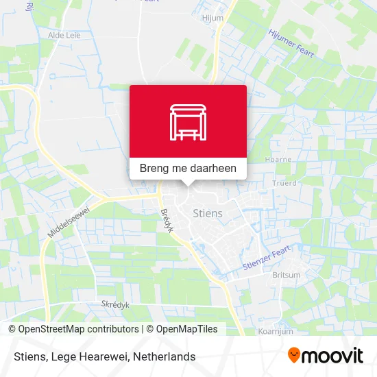 Stiens, Lege Hearewei kaart