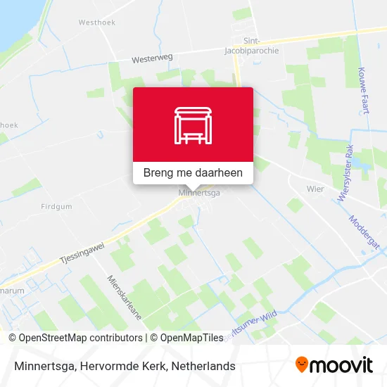 Minnertsga, Hervormde Kerk kaart