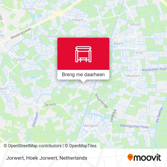 Jorwert, Hoek Jorwert kaart