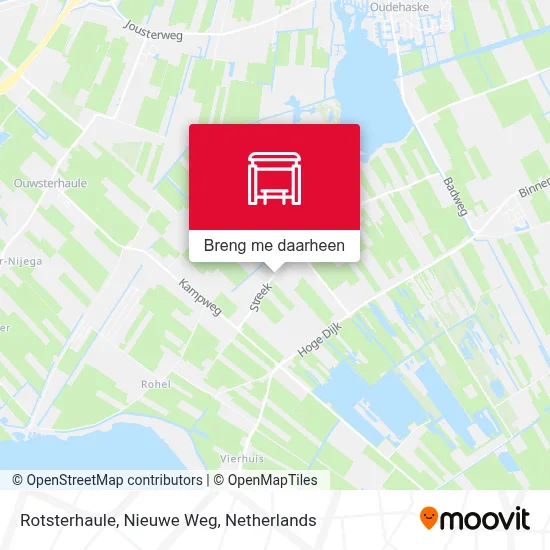 Rotsterhaule, Nieuwe Weg kaart