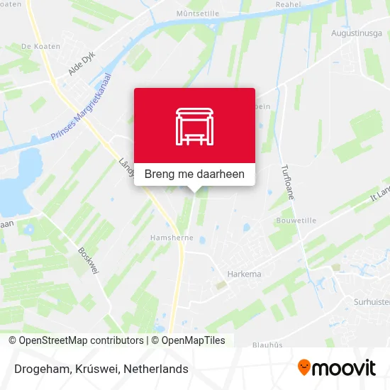 Drogeham, Krúswei kaart