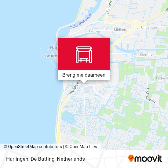 Harlingen, De Batting kaart