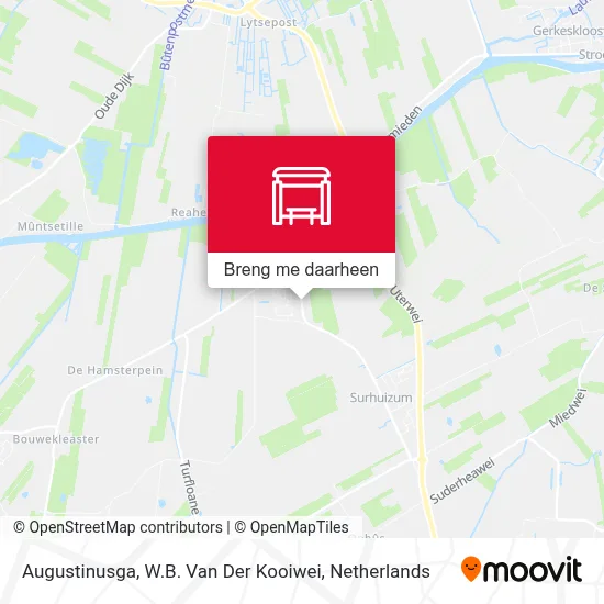 Augustinusga, W.B. Van Der Kooiwei kaart