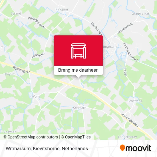 Witmarsum, Kievitshorne kaart