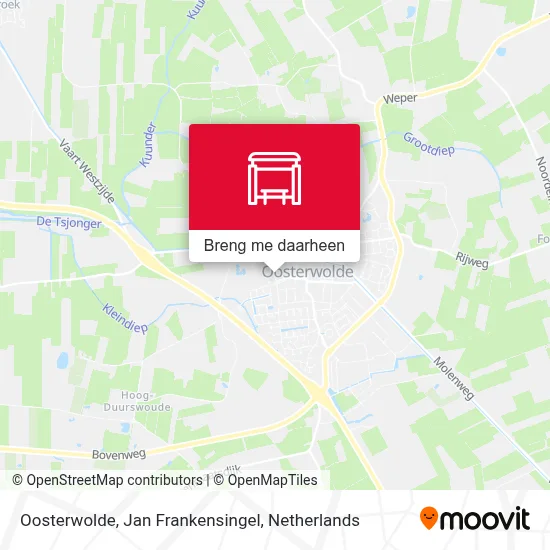 Oosterwolde, Jan Frankensingel kaart