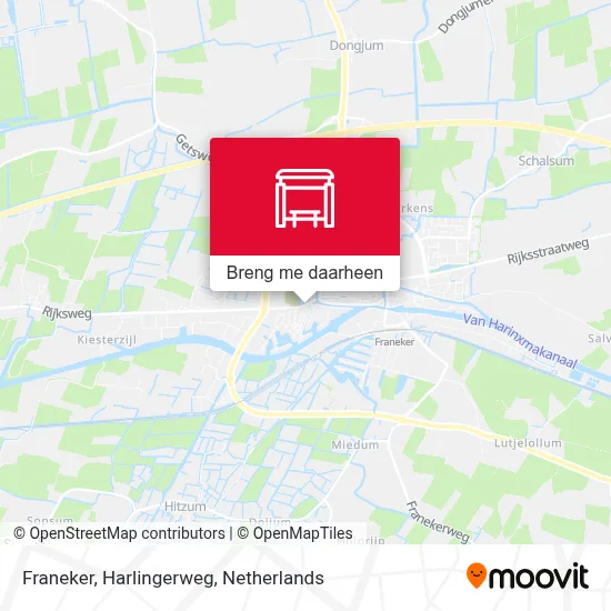 Franeker, Harlingerweg kaart