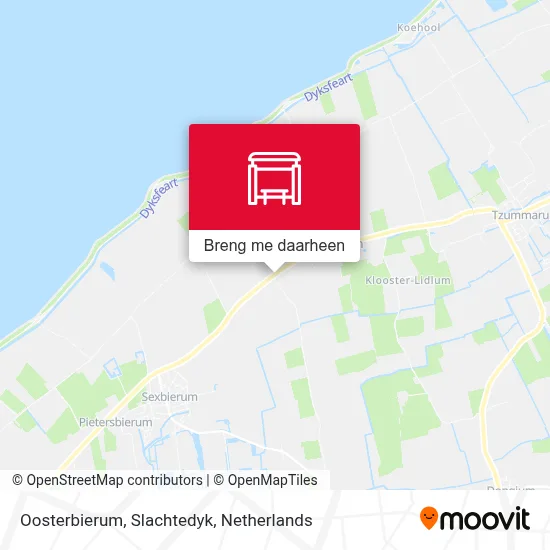 Oosterbierum, Slachtedyk kaart