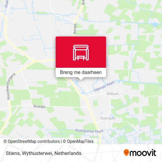 Stiens, Wythusterwei kaart