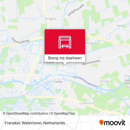 Franeker, Watertoren kaart