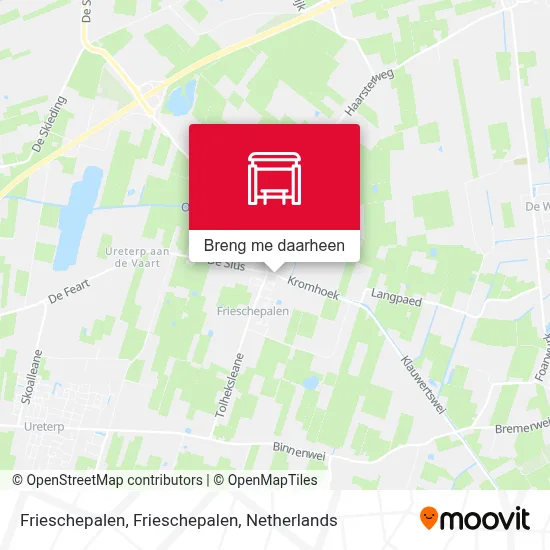 Frieschepalen, Frieschepalen kaart