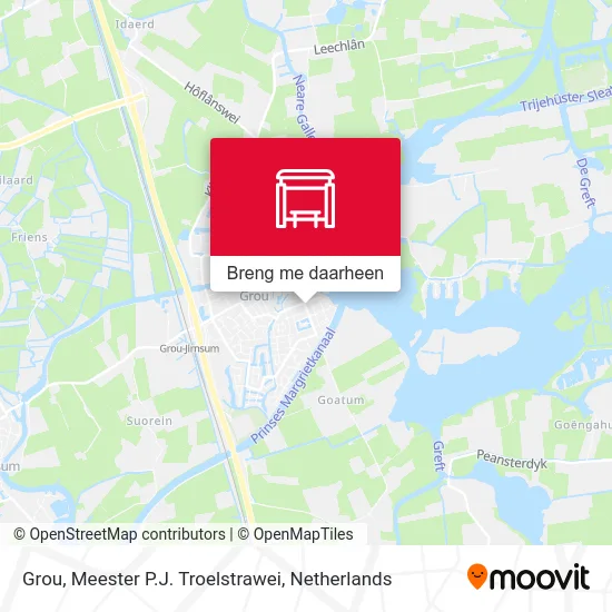 Grou, Meester P.J. Troelstrawei kaart