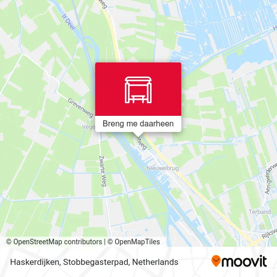 Haskerdijken, Stobbegasterpad kaart