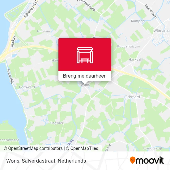 Wons, Salverdastraat kaart