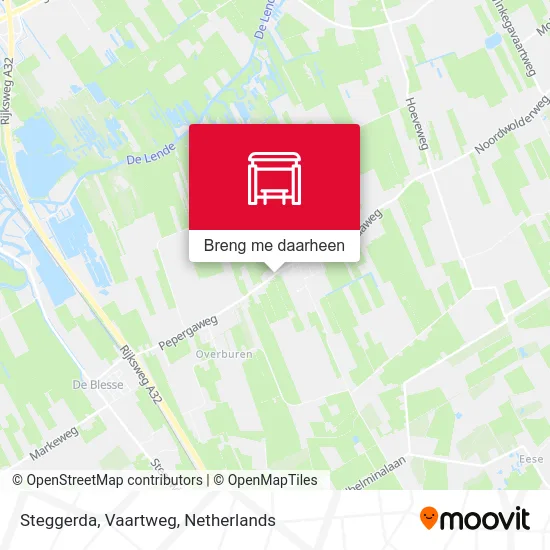 Steggerda, Vaartweg kaart