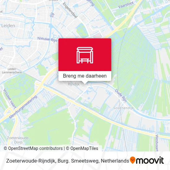 Zoeterwoude-Rijndijk, Burg. Smeetsweg kaart