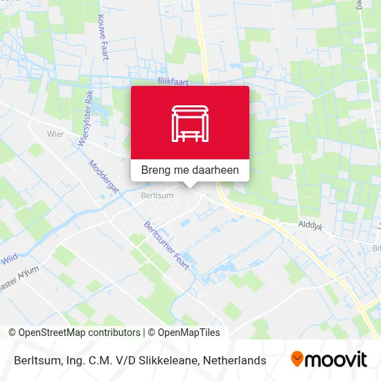 Berltsum, Ing. C.M. V / D Slikkeleane kaart
