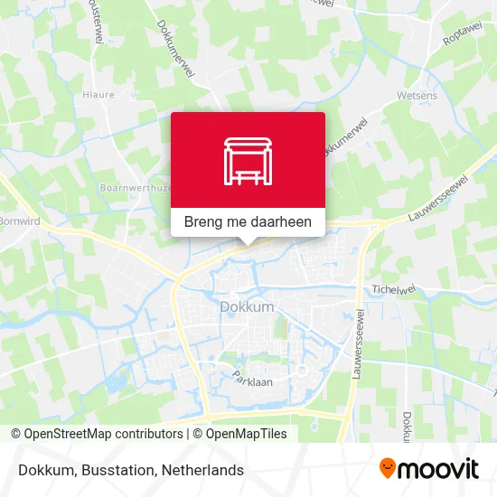 Dokkum, Busstation kaart