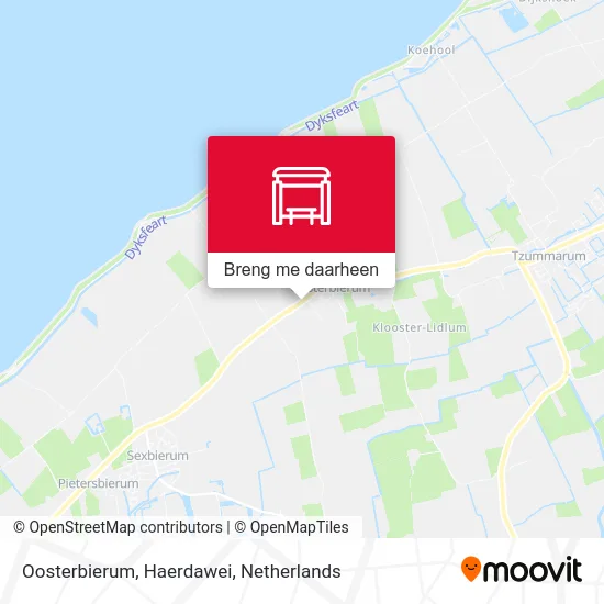 Oosterbierum, Haerdawei kaart