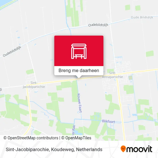 Sint-Jacobiparochie, Koudeweg kaart