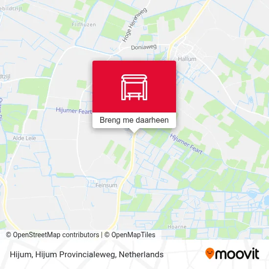 Hijum, Hijum Provincialeweg kaart