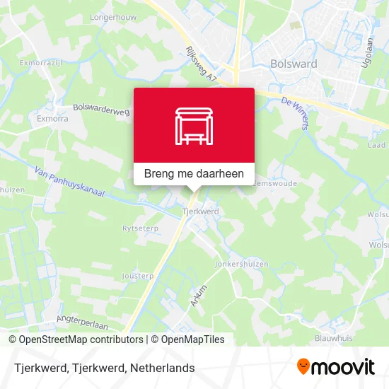 Tjerkwerd, Tjerkwerd kaart